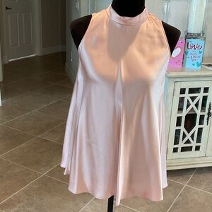 Lafayette 148 NY sleeveless top, 100% silk, color is nectarine, size P (XS) NWT